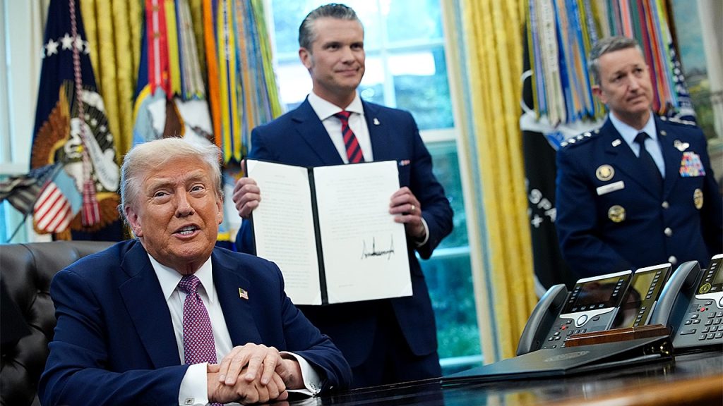 Donald Trump Pete Hegseth Executive Order Department Of War.jpg